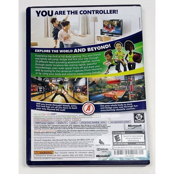 Kinect Adventures! (Microsoft Xbox 360, 2010) w/ Case & Manual CIB COMPLETE - Picture 3 of 3